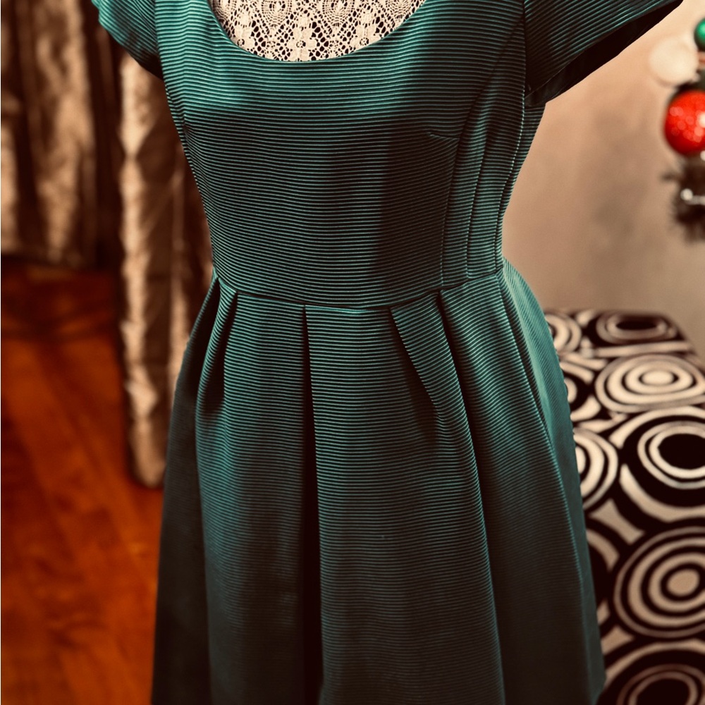 Nanette Lepore Teal Green Fit N Flare Dress